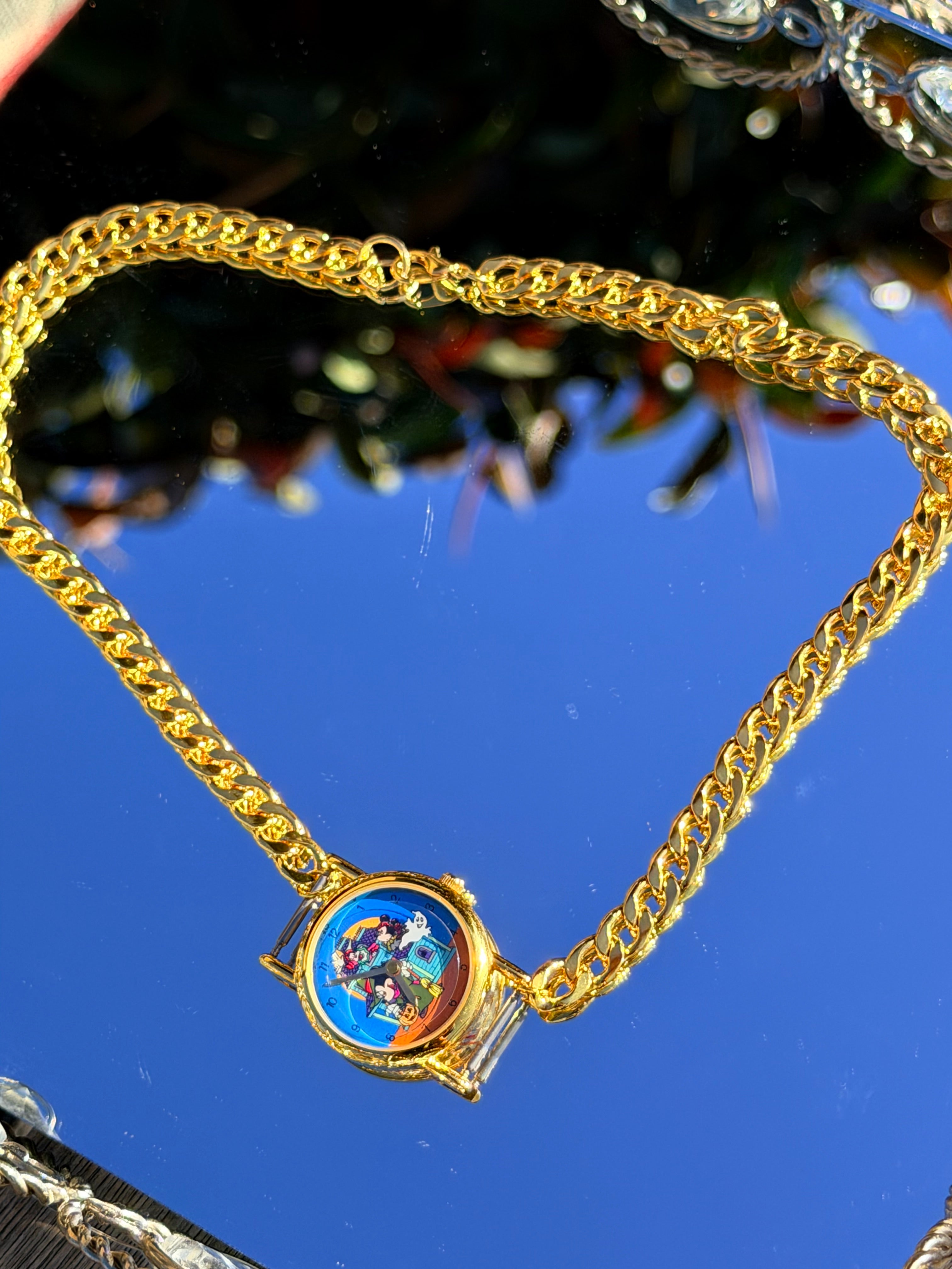 Halloween necklace watch