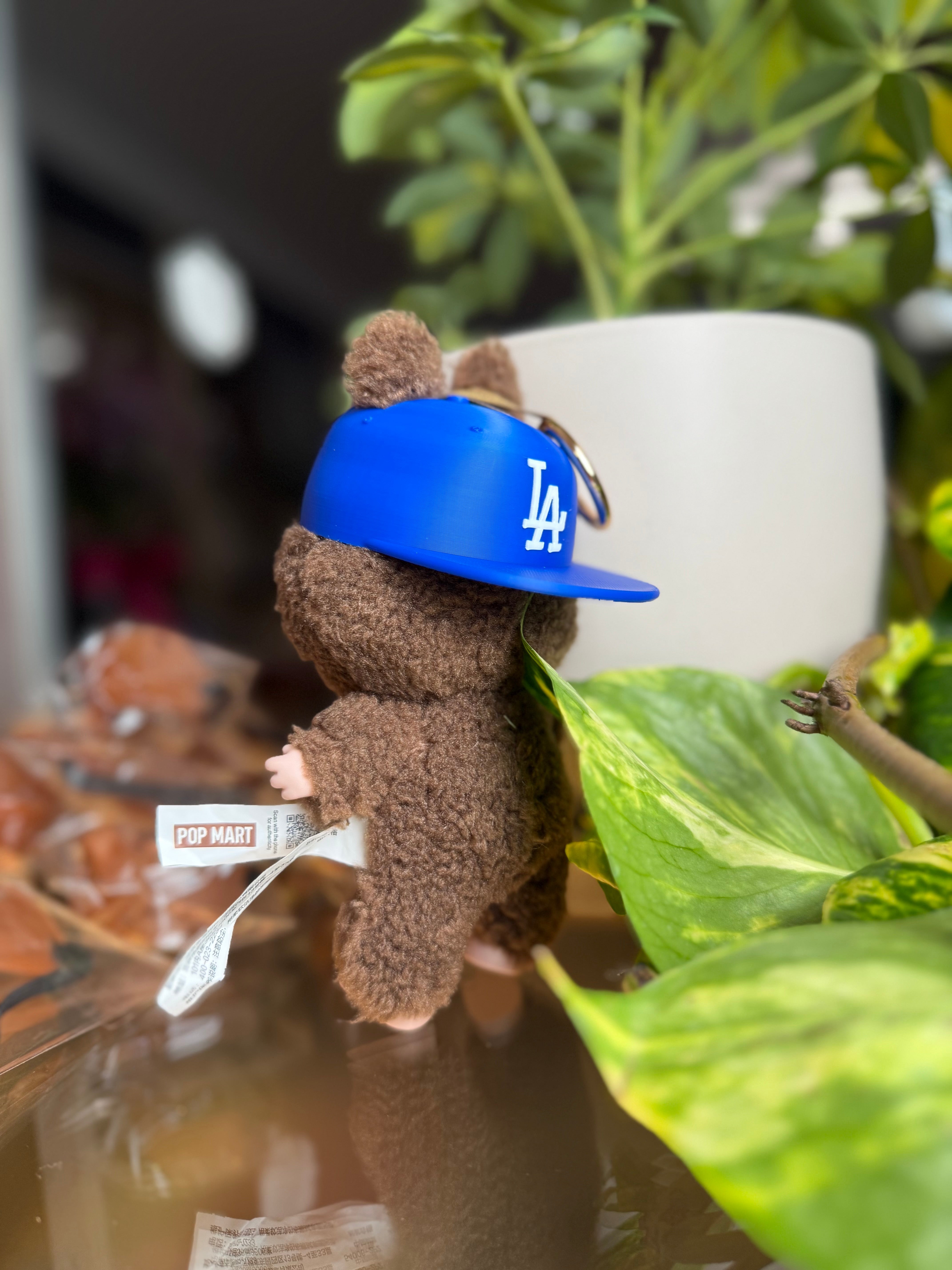 Blue hat L. A