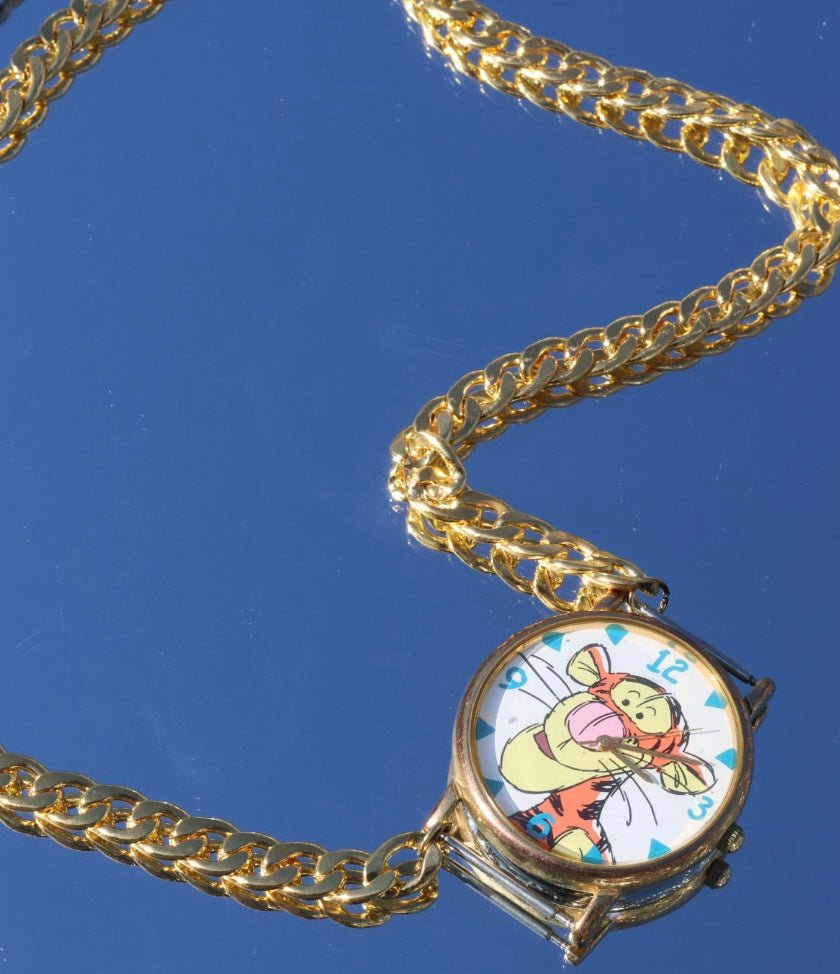 Tiger watch necklace
