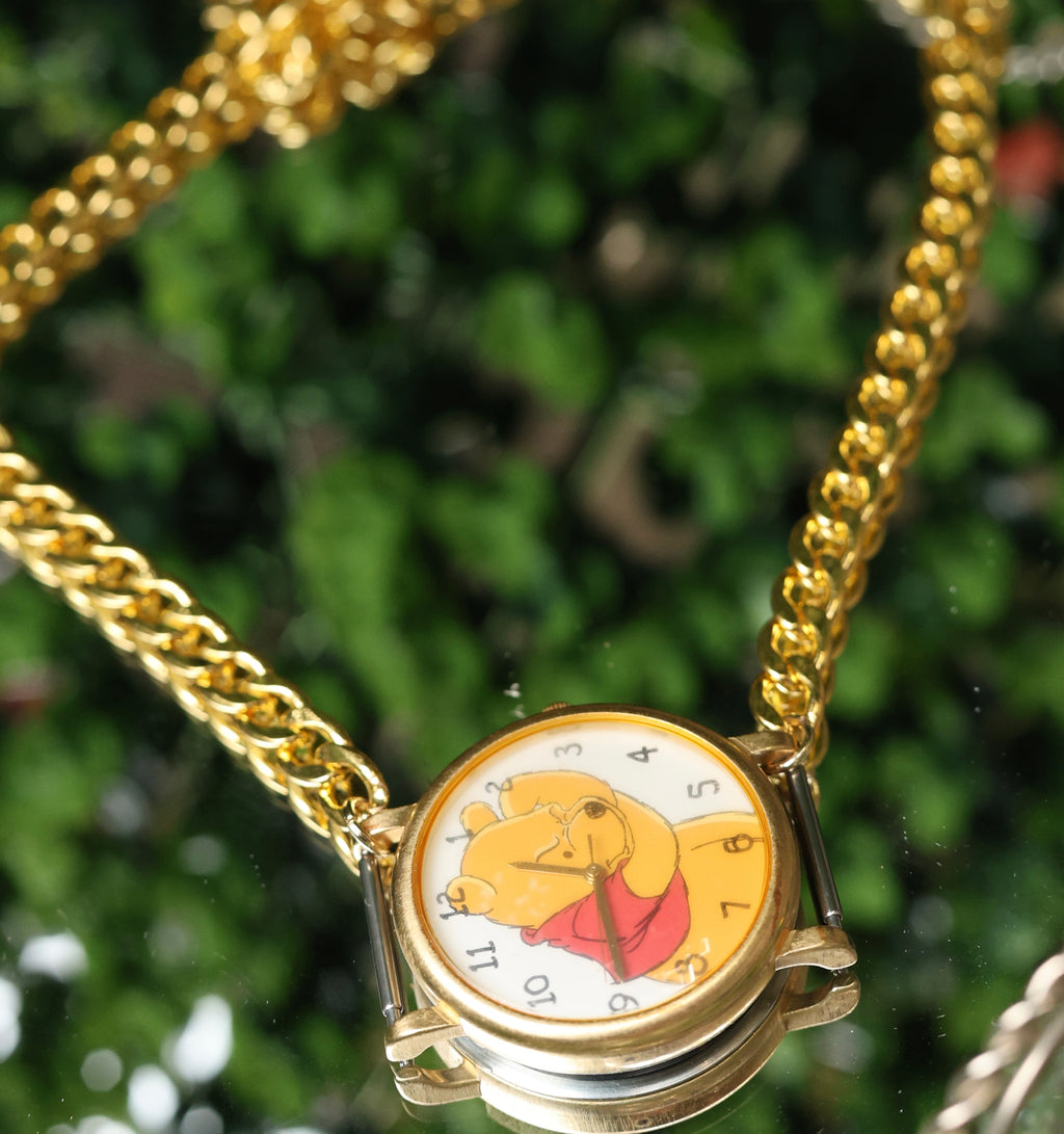 Pooh vintage necklace watch