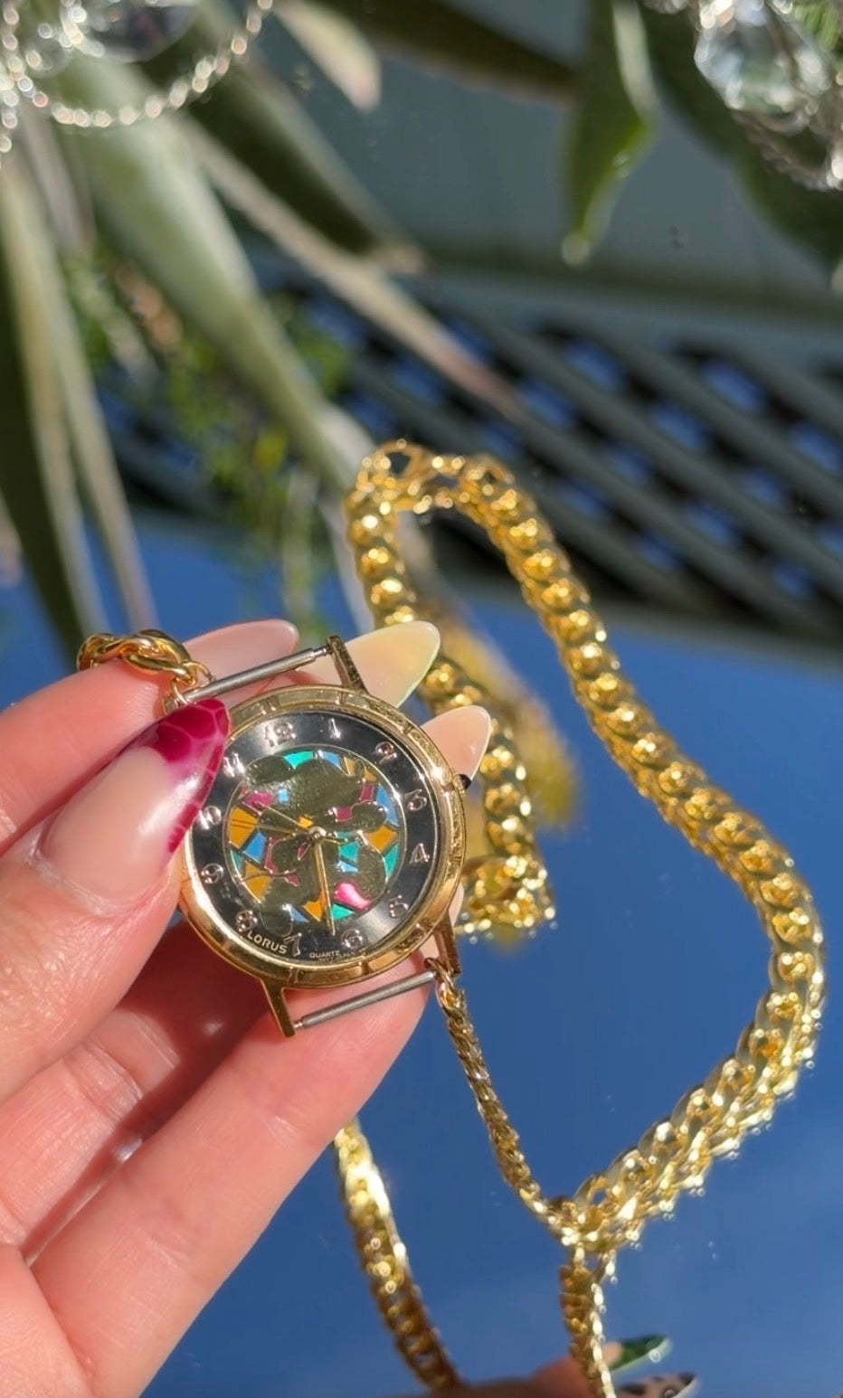 Necklace vintage watch