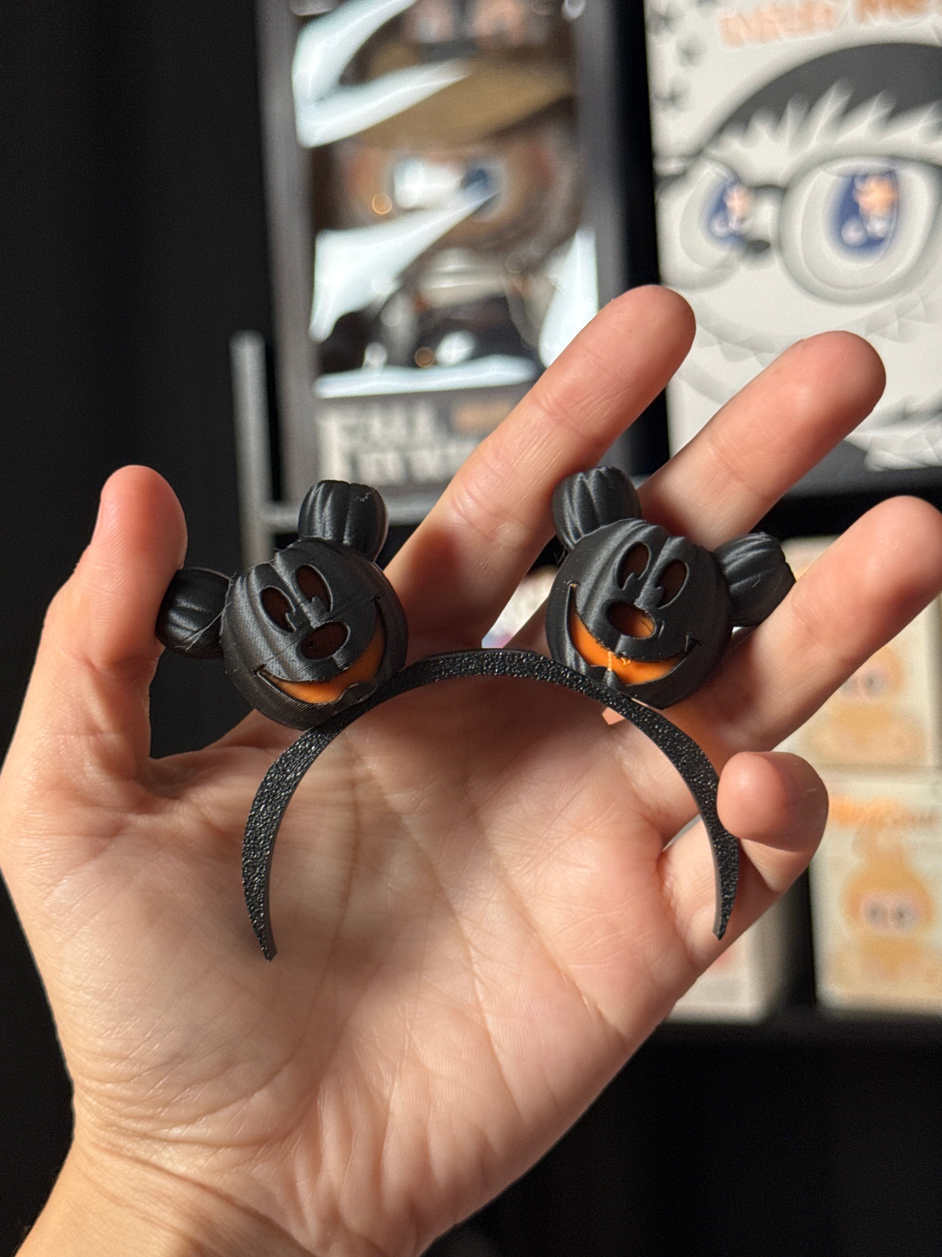 Black orange pumpkin headband