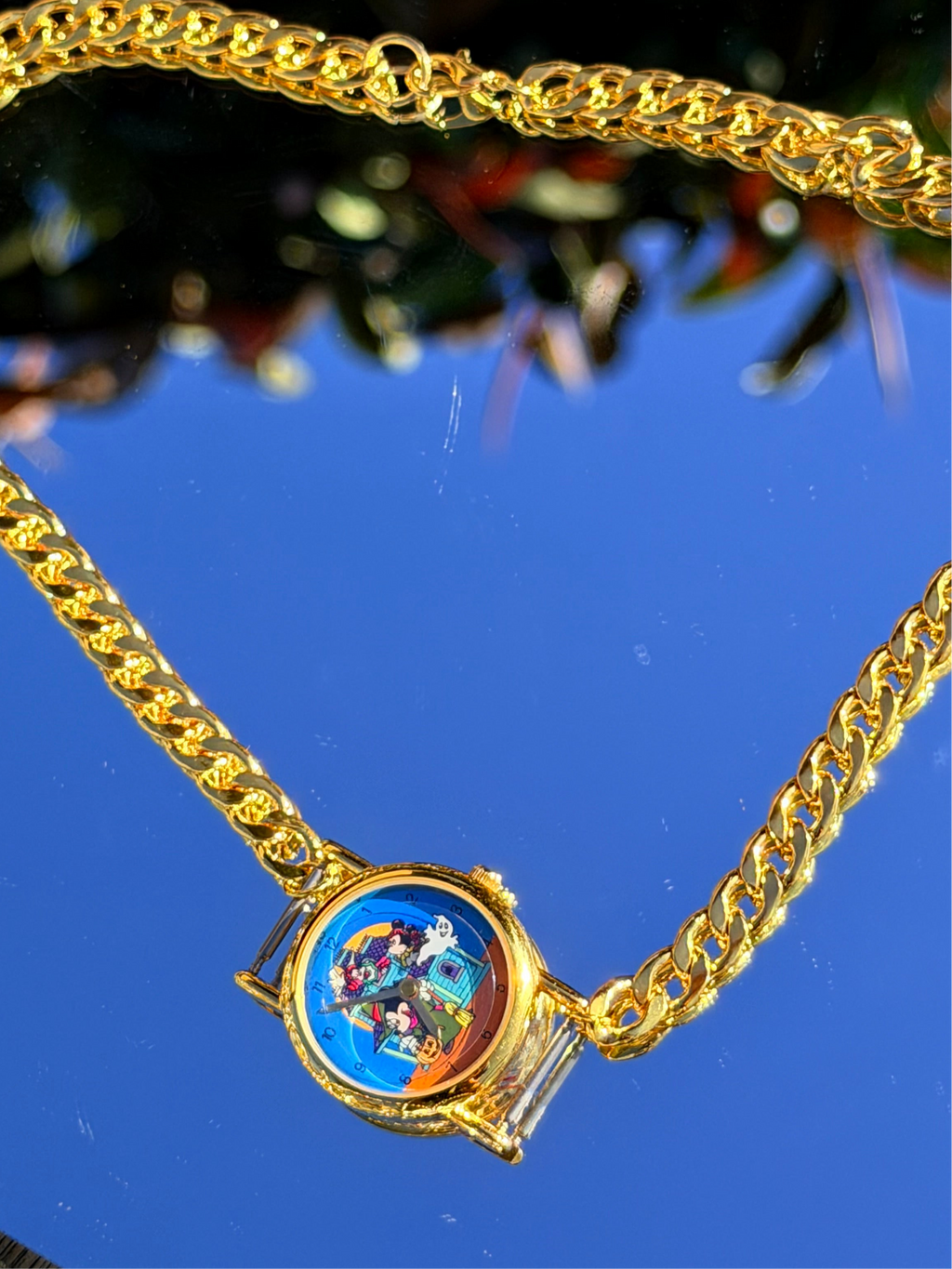 Halloween necklace watch